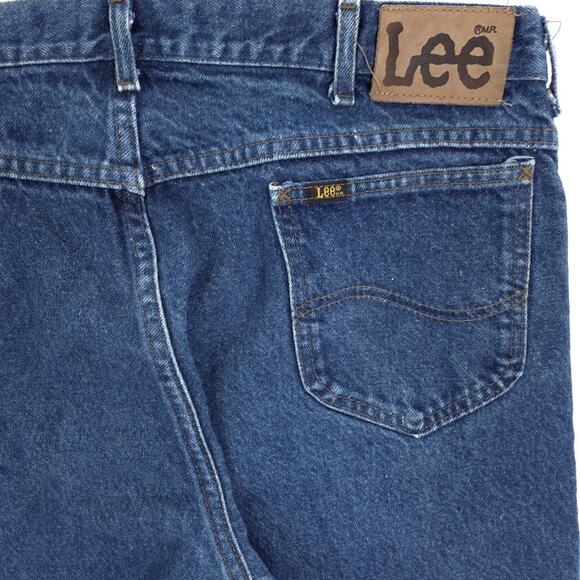 Vintage 80's Lee Riders Jeans Mens 37x31 Dark Wash Cowboy USA Union Made - Picture 9 of 9